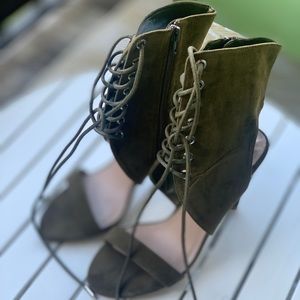 Army green heels! Never worn!